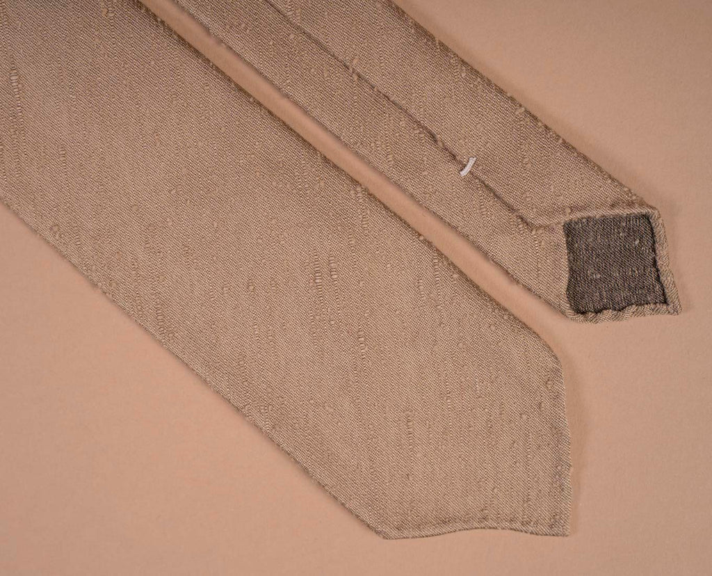cravattta shantung beige uomo paolo albizzati