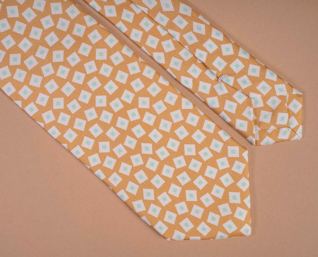 cravatta quadretti twill beige paolo albizzati 