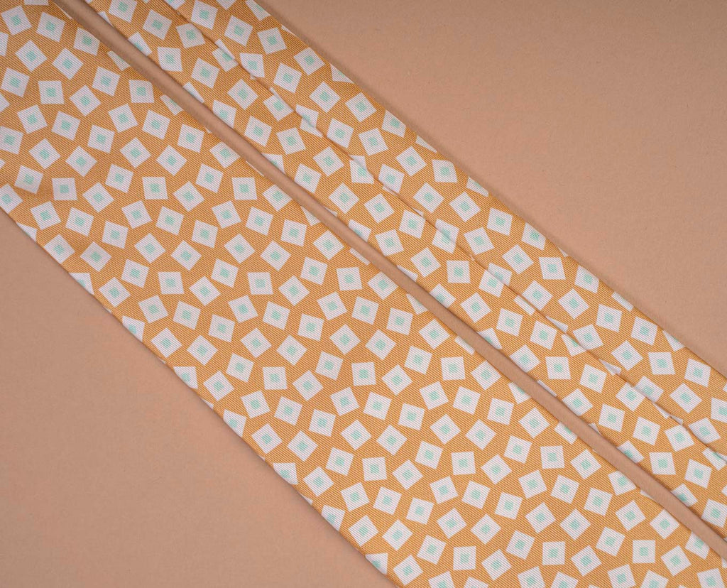 beige men twill silk tie paolo albizzati 