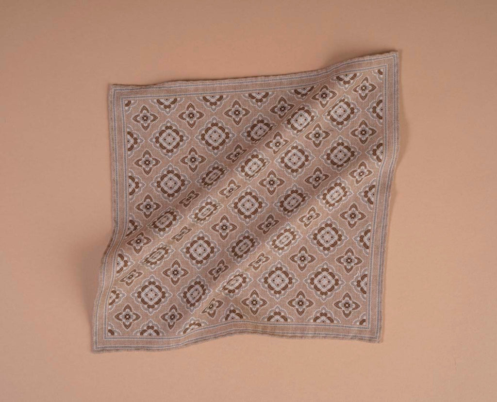 pochette beige cotone lana paolo albizzati