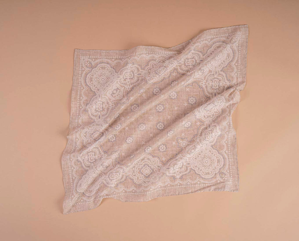 beige cotton bandana paolo albizzati