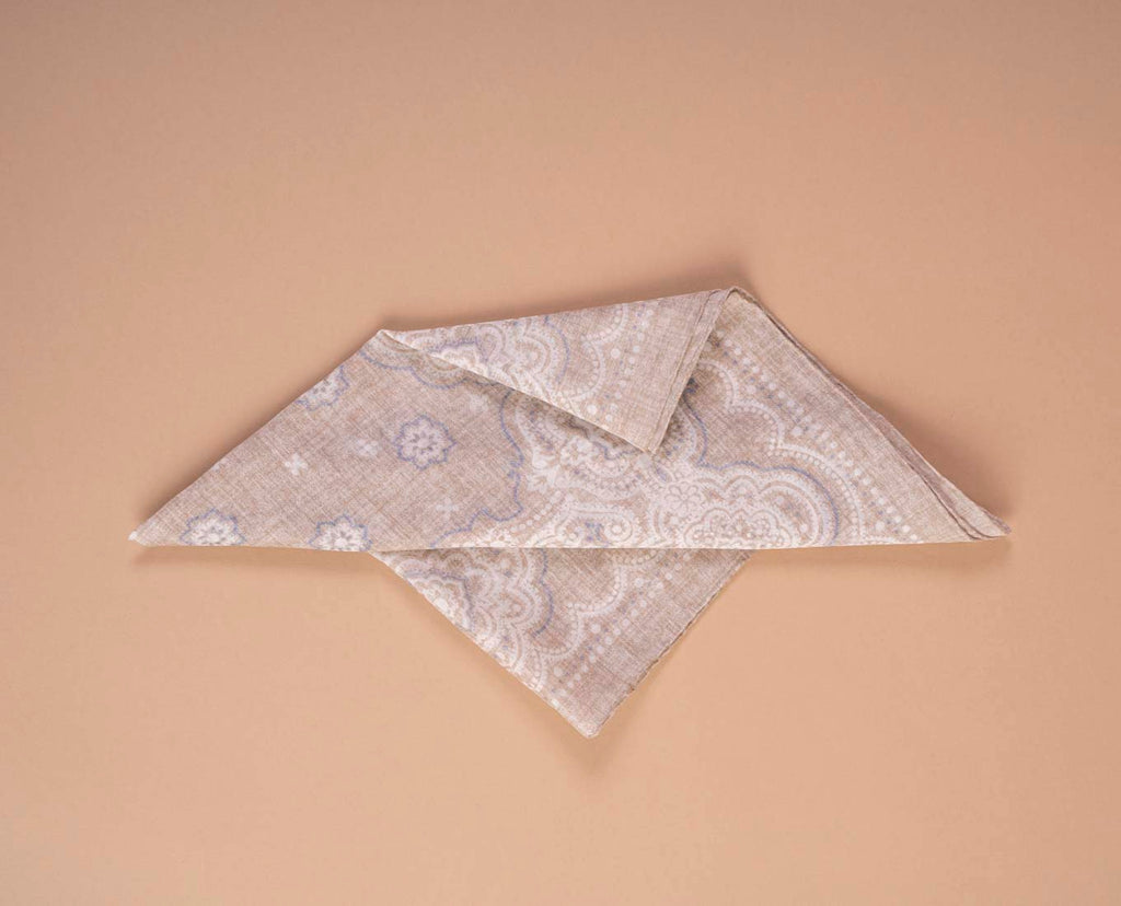 bandana uomo paisley beige