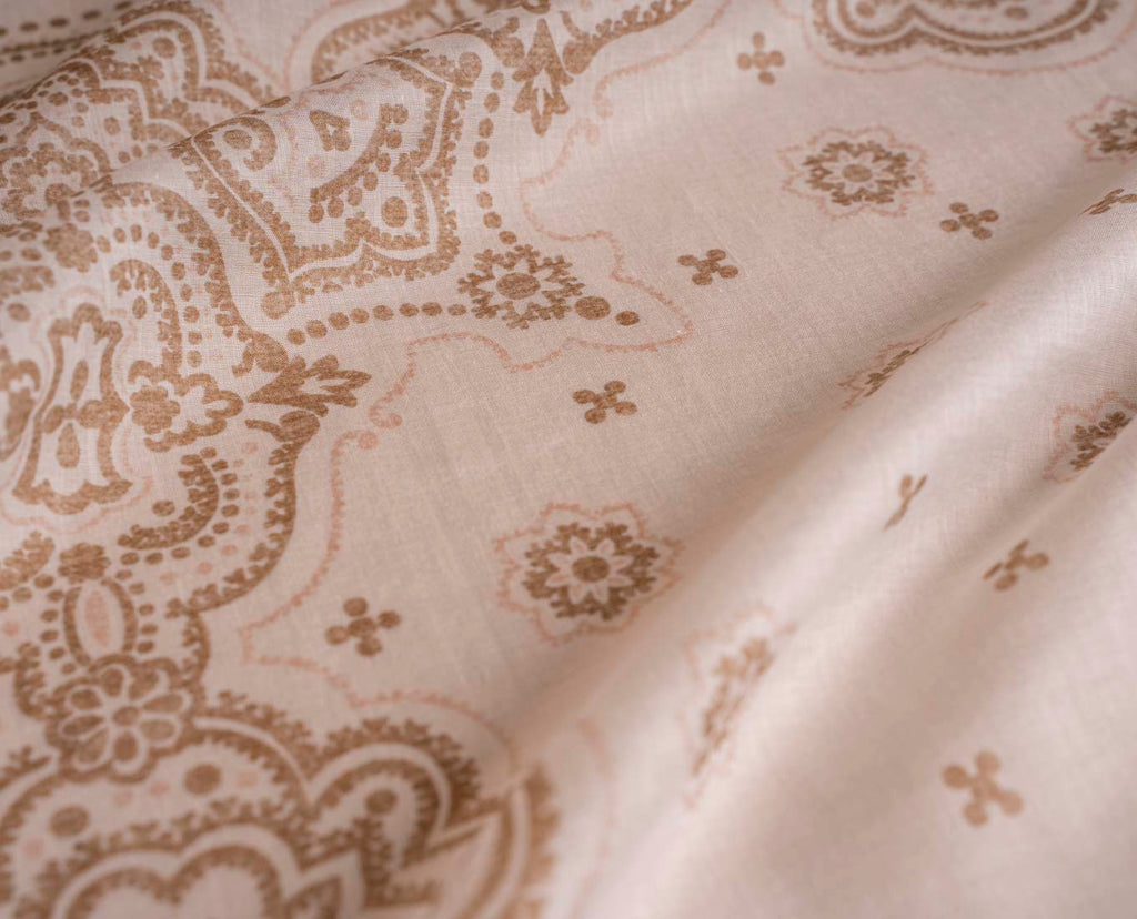 bandana bianca beige paisley paolo albizzati