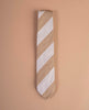 Shantung Silk Tie - Beige and White Stripes