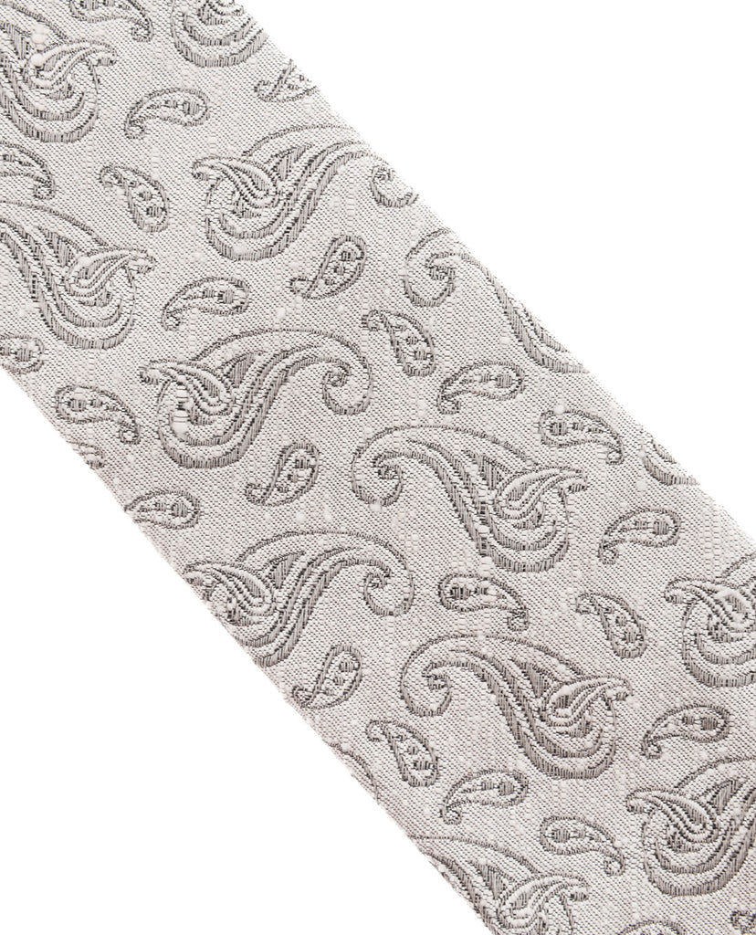 cravatta bianca paisley shantung paolo albizzati