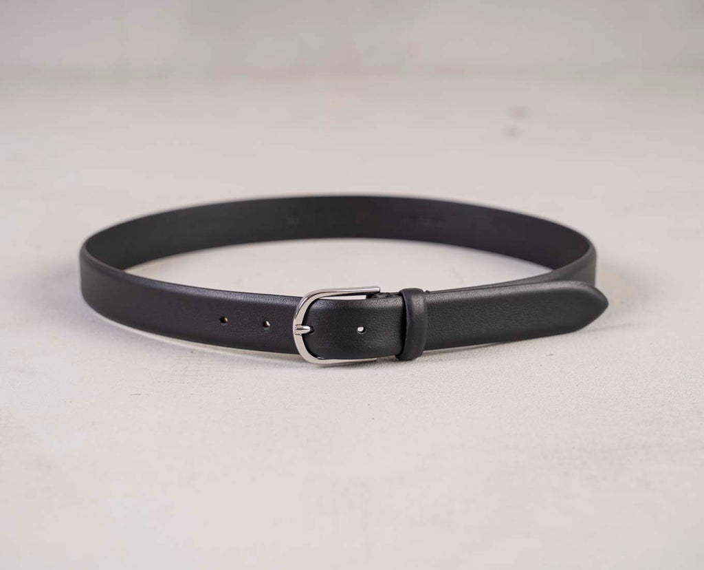 black men smooth leather belt paolo albizzati