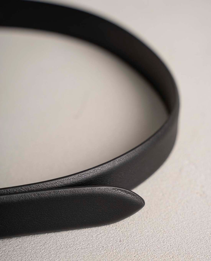 cintura pelle nera uomo paolo albizzati