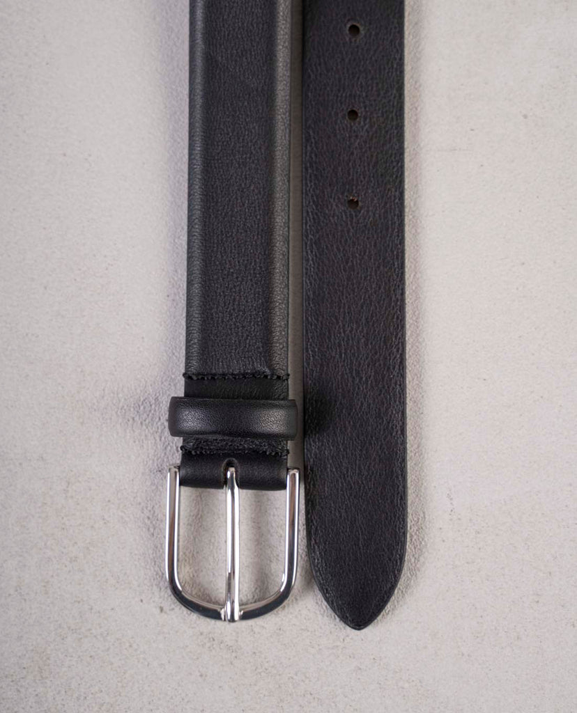 cintura vera pelle nera uomo paolo albizzati