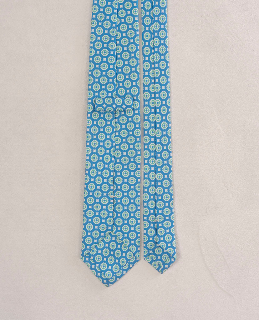 blue and green silk tie for man paolo albizzati