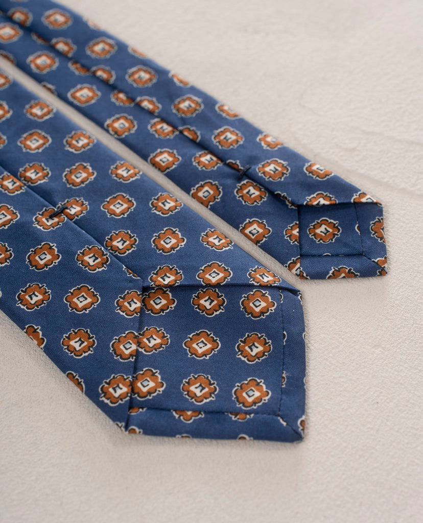 blue silk tie for men paolo albizzati