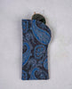 Eyewear Case - Blue Printed Wool Paisley with Silk Lining