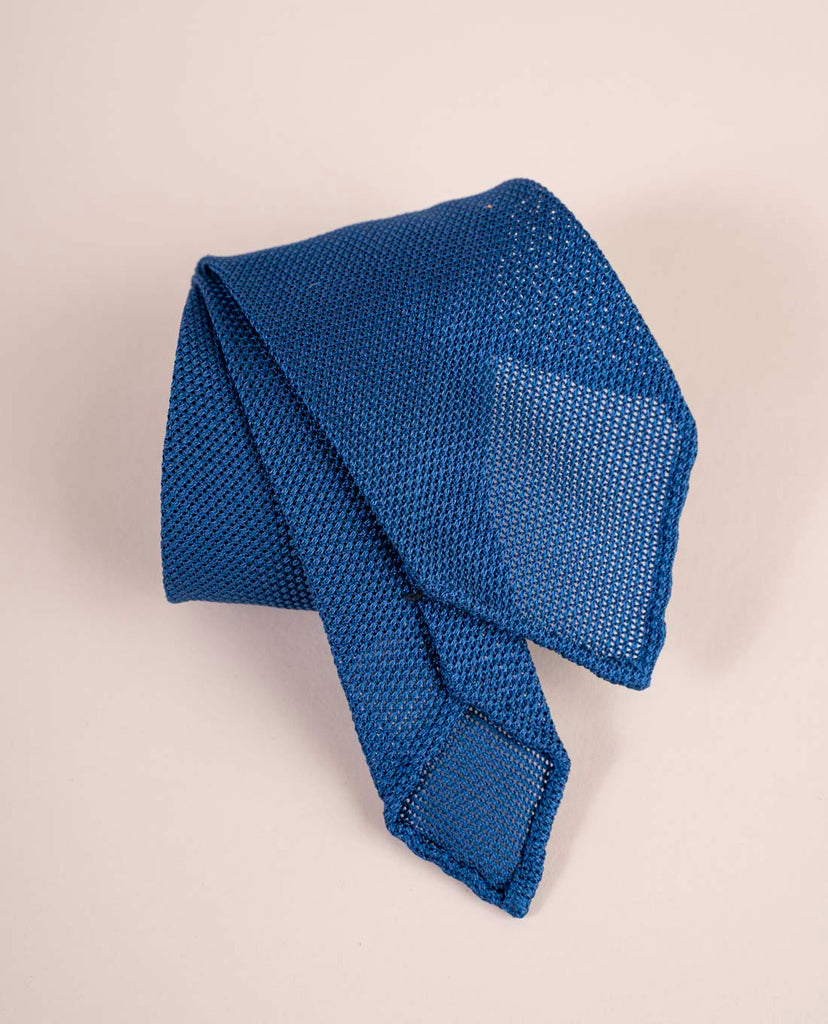 blue royal solid grenadine tie paolo albizzati