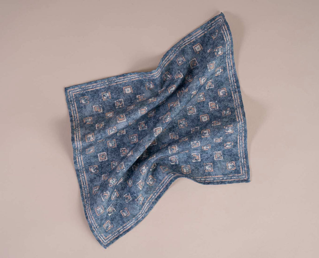 blue reversible pocket square paolo albizzati