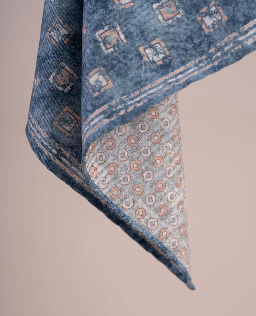 reversible silk cotton foulard paolo albizzati