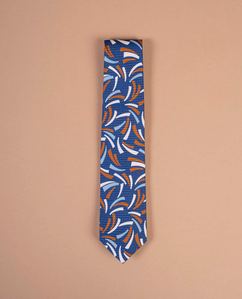 blue dashes jacquard silk tie paolo albizzati 