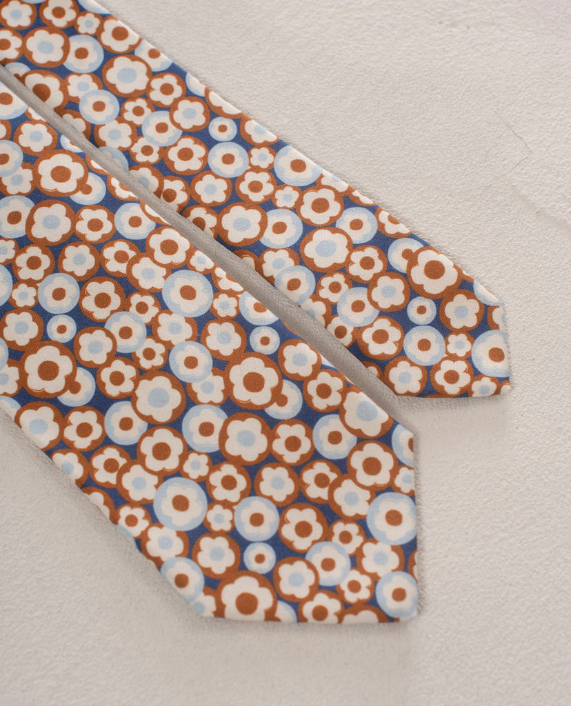 blu and white silk tie for man paolo albizzati