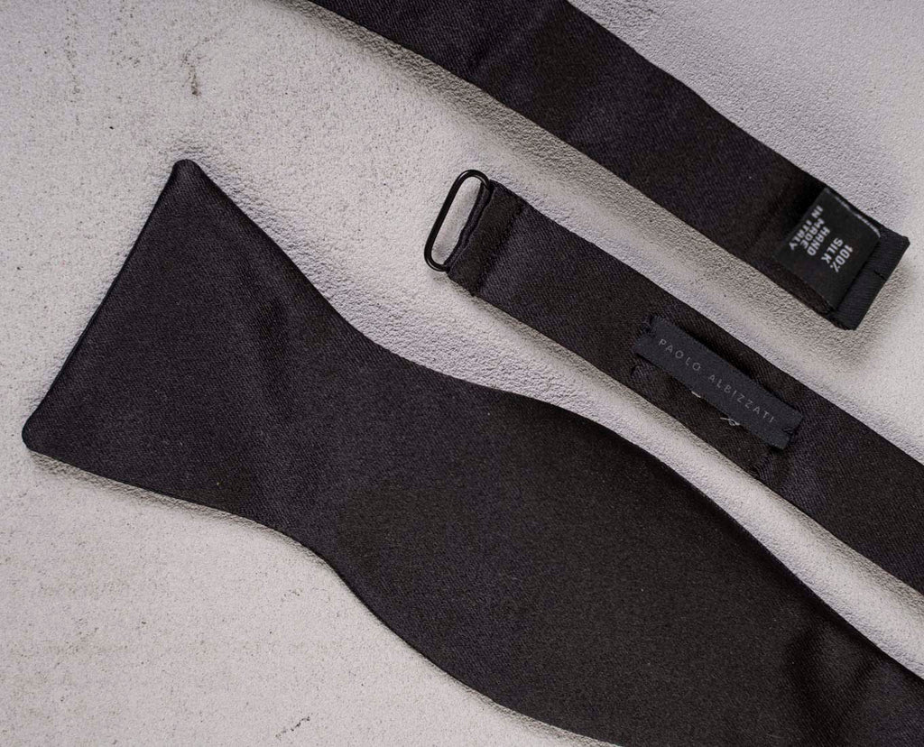 black men open silk bow tie paolo albizzati