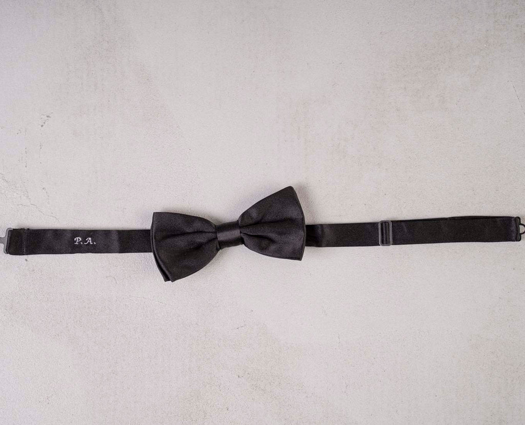 papillon uomo seta raso nero paolo albizzati