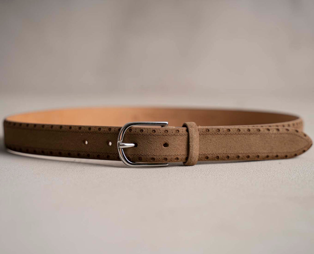 cintura pelle scamosciata uomo  paolo albizzati