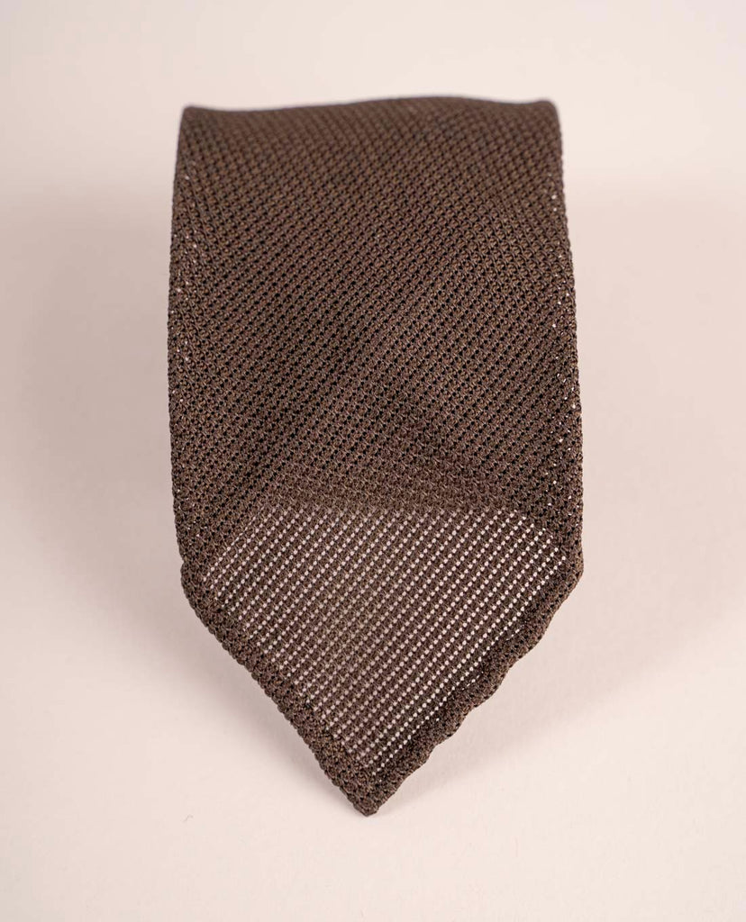 cravatta marrone grenadine paolo albizzati