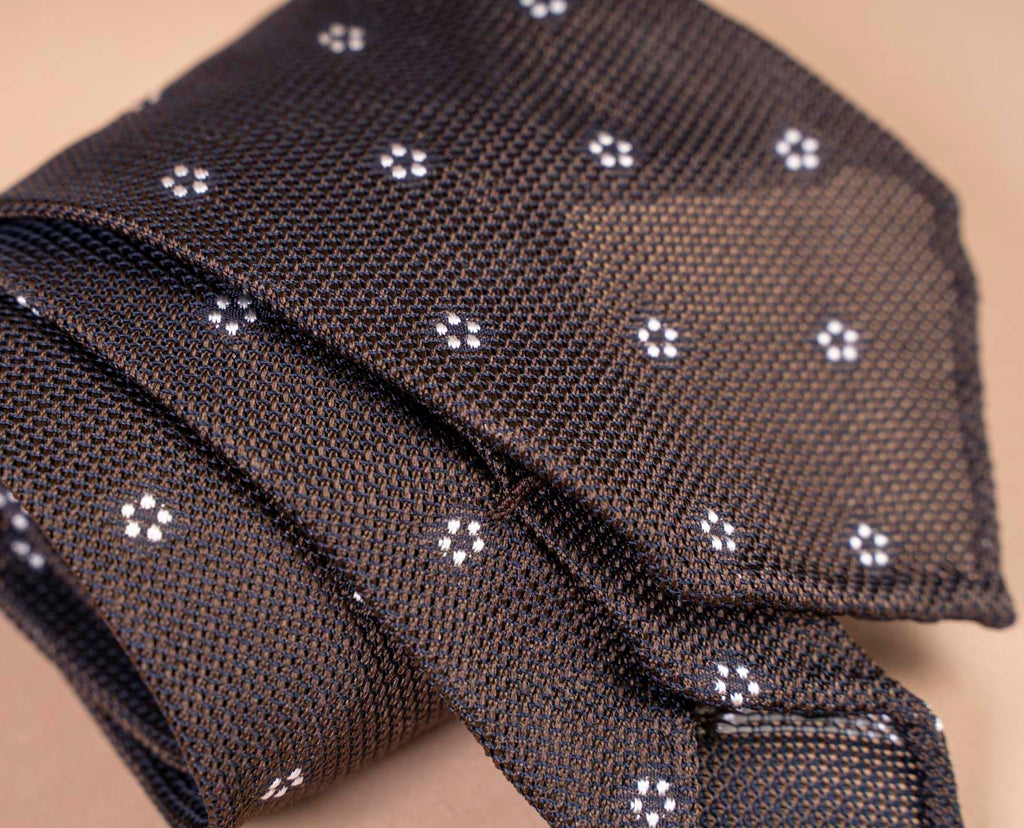 cravatta marrone garza seta paolo albizzati 