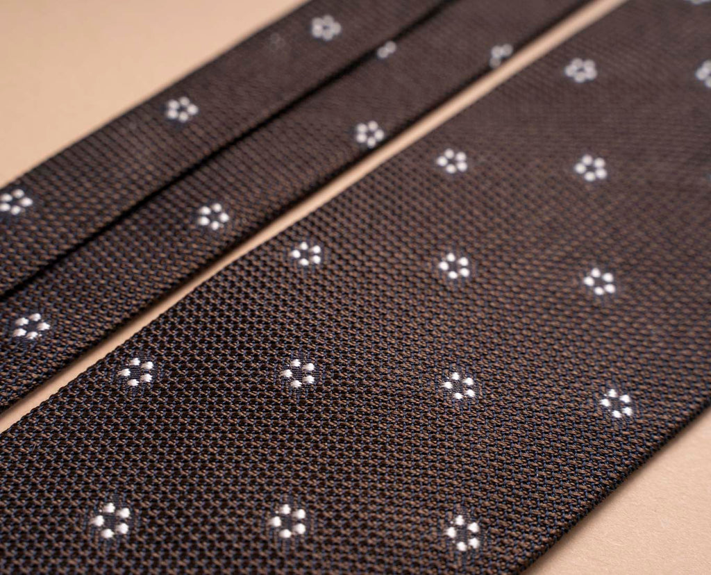 cravatta micro fiori garza seta paolo albizzati 