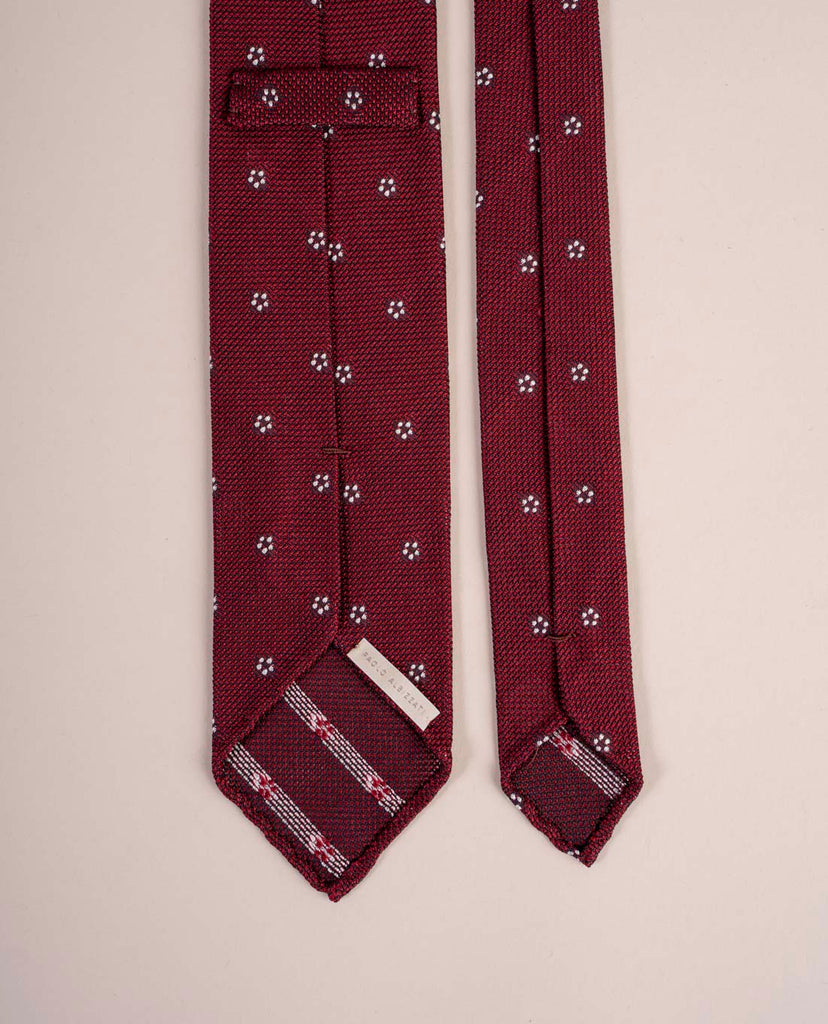 burgundy floral grenadine tie paolo albizzati 