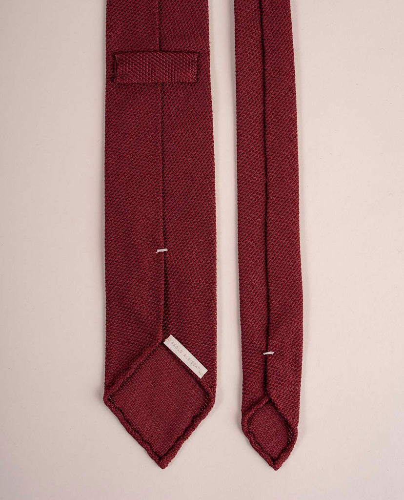 red solid grenadine silk tie paolo albizzati 