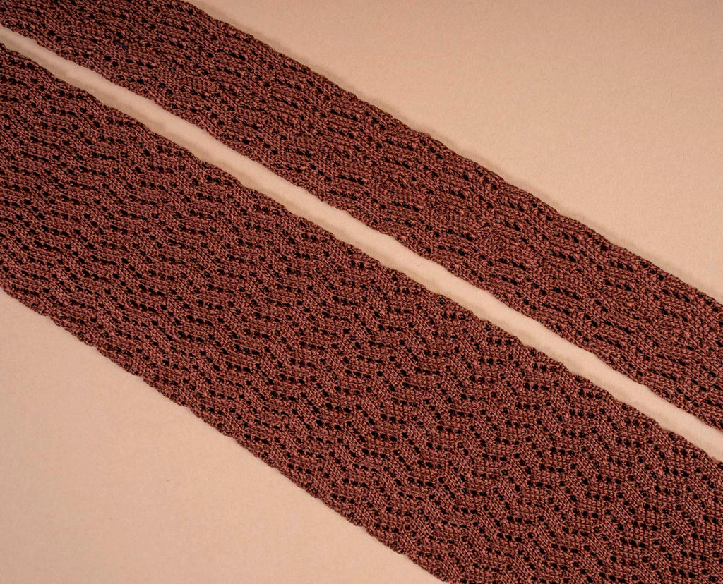 red pointed knitted silk tie paolo albizzati 