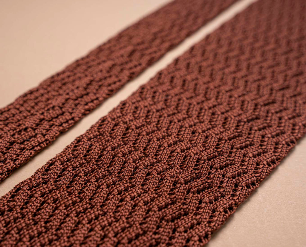 cravatta mattone maglia seta paolo albizzati 