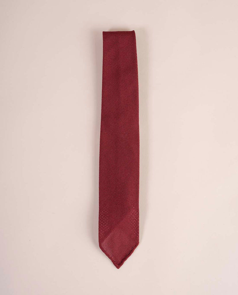 burgundy grenadine silk tie paolo albizzati 