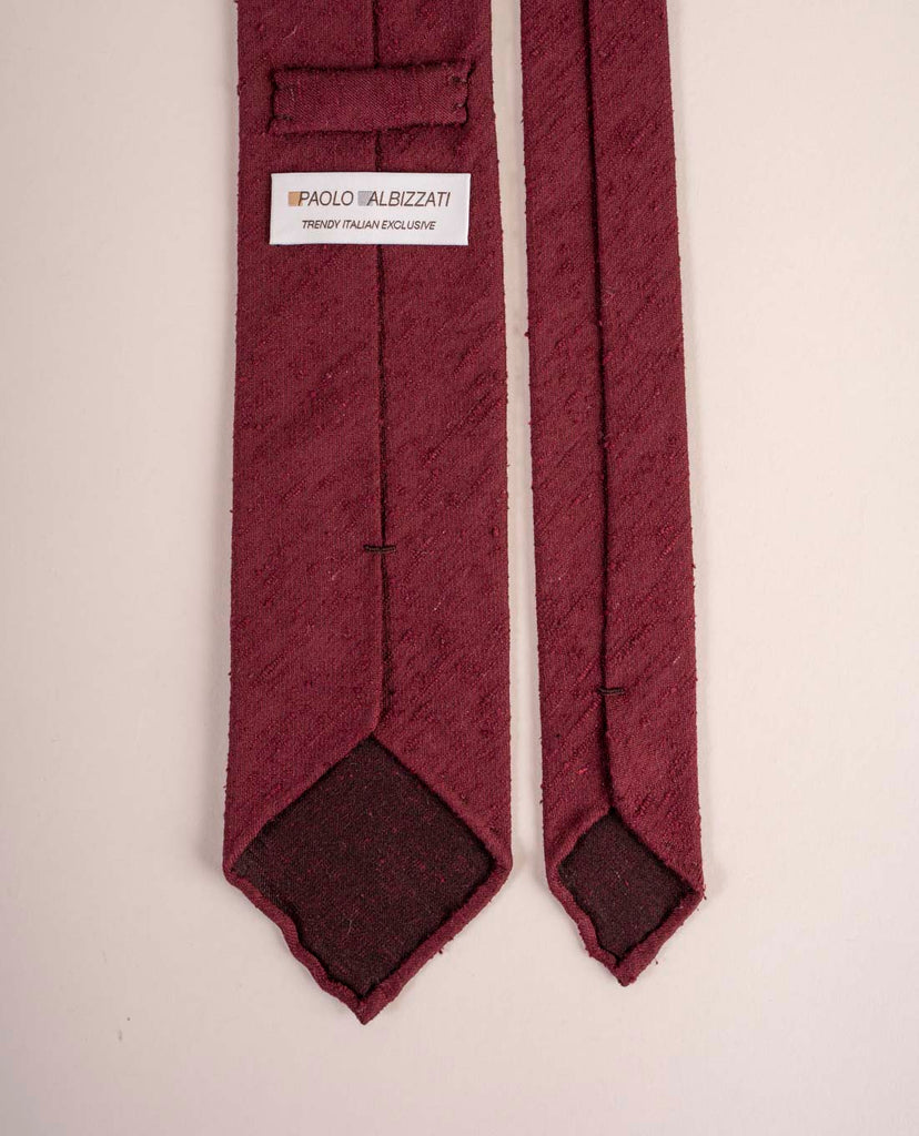 cravatta rossa seta intrecciata paolo albizzati 