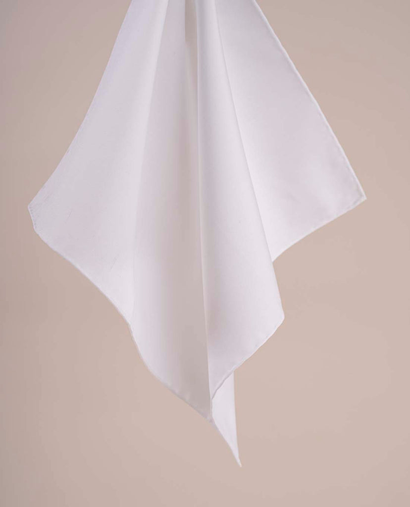 white classic pocket square paolo albizzati