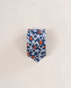 Printed Textured Jacquard Silk Tie - Navy Blue Squares and Circles Archives Print