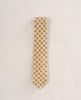 Shappe Silk Tie-Pale Yellow and Green Medallion Print