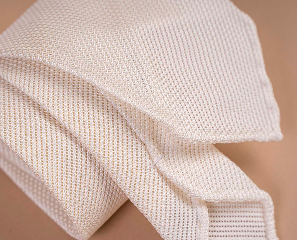 white grenadine silk tie paolo albizzati 