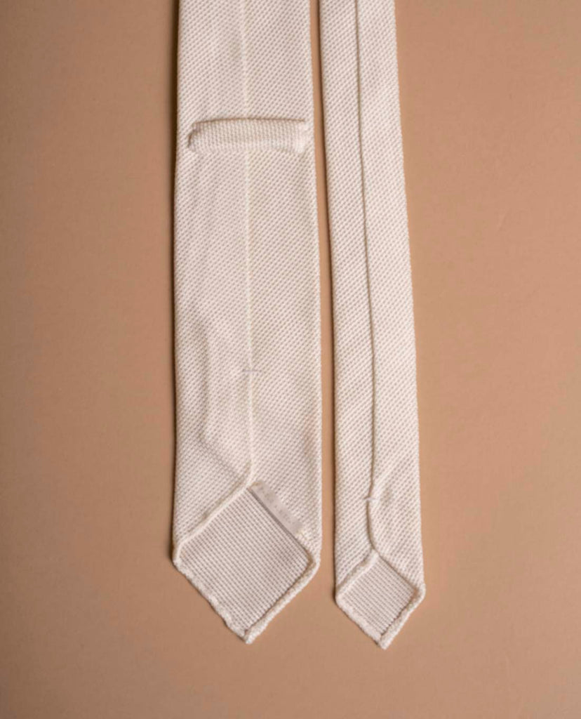 white ceremony silk tie paolo albizzati 