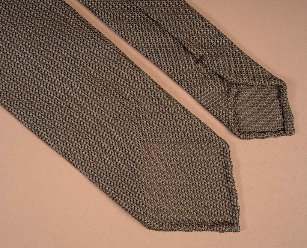 cravatta verde khaki garza seta paolo albizzati 