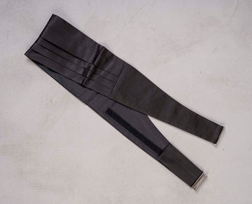 black satin silk cummerbund paolo albizzati