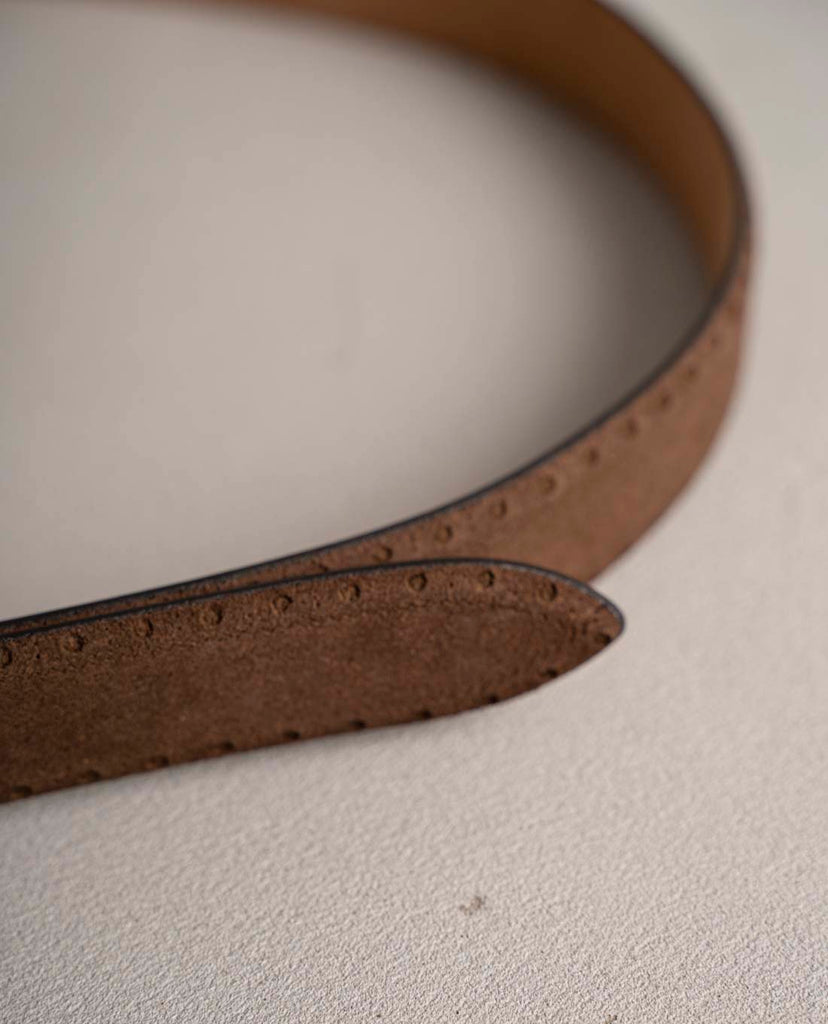 cintura pelle marrone scuro paolo albizzati
