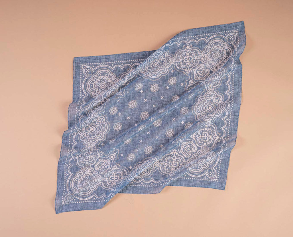 sciarpa blu denim uomo cotone paolo albizzati