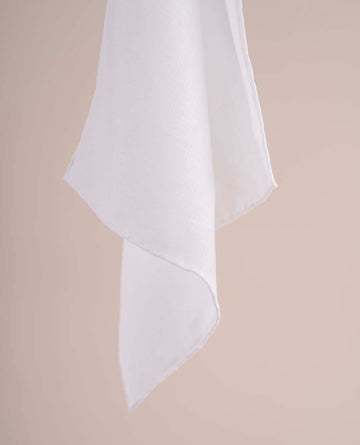 plain white linen pocket square paolo albizzati