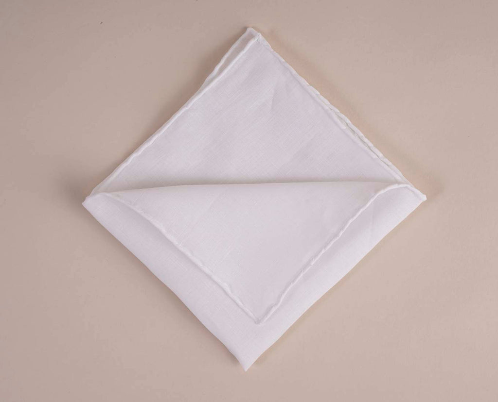 fazzoletto lino uomo bianco paolo albizzati