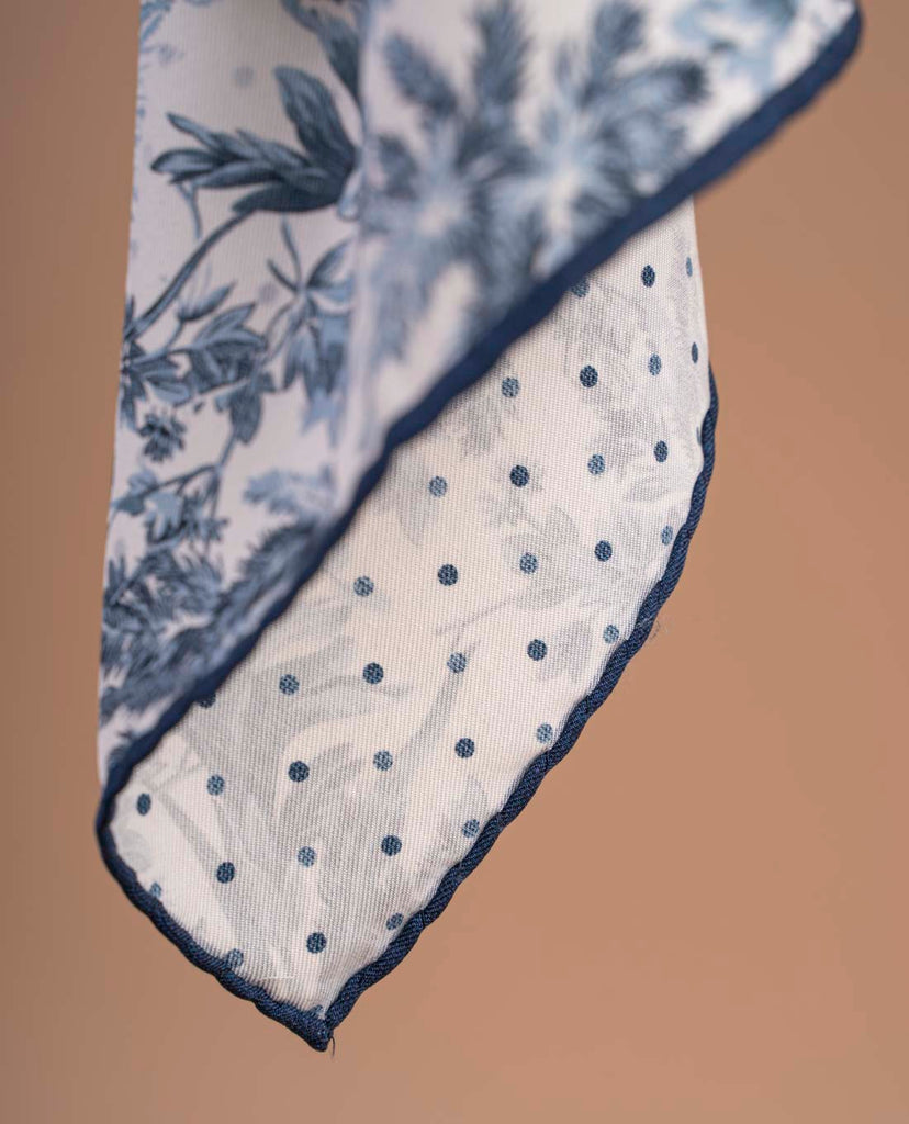 navy reversible pocket square paolo albizzati