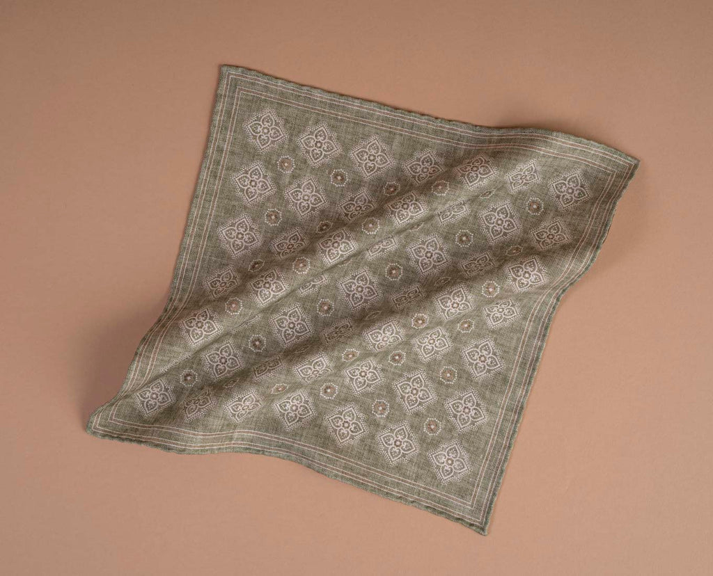 pochette verde uomo stampa paolo albizzati