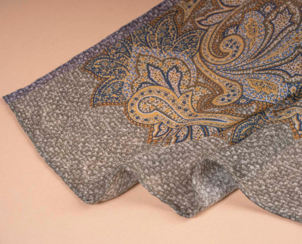 green paisley wool bandana paolo albizzati