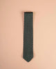 Pointed Knitted Silk Tie - Green Solid