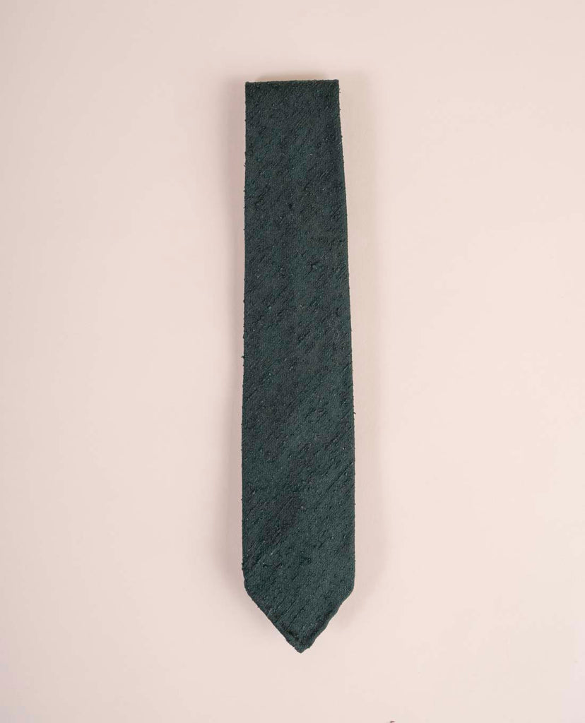 green solid shantung silk tie paolo albizzati 