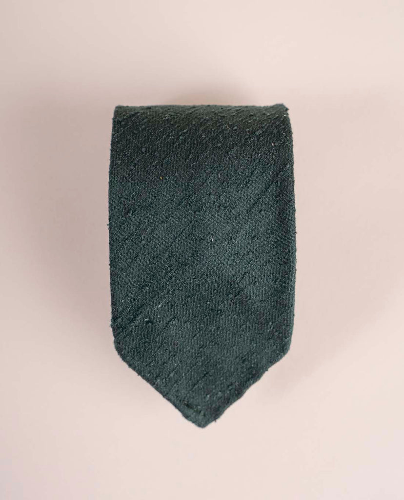 cravatta verde seta shantung paolo albizzati 