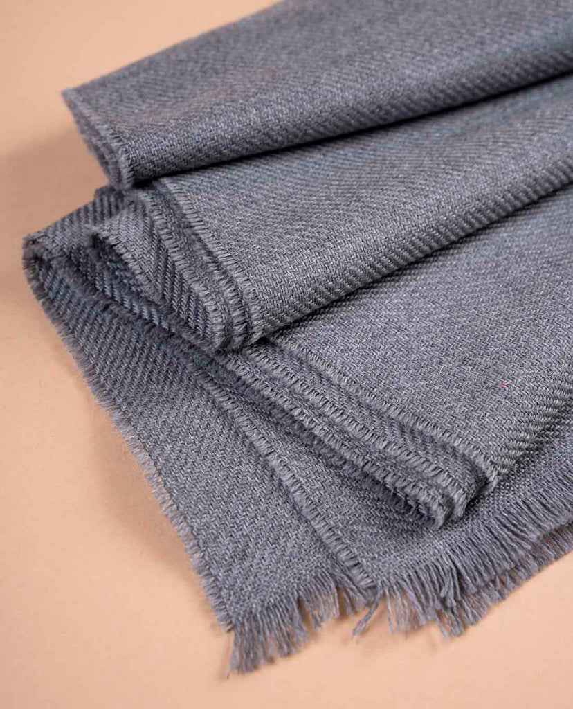 grey essential wool scarf for man paolo albizzati